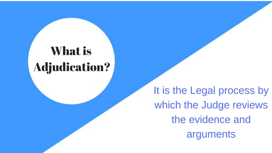 Adjudication Meaning and Defination in law