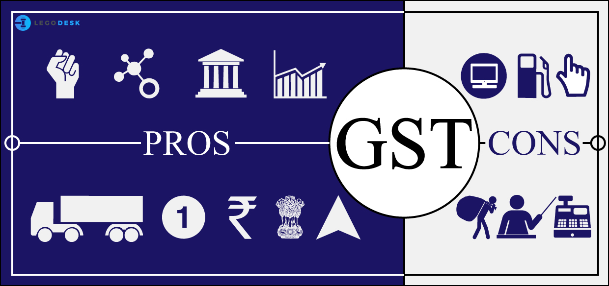 What are advantages and disadvantages of GST in India