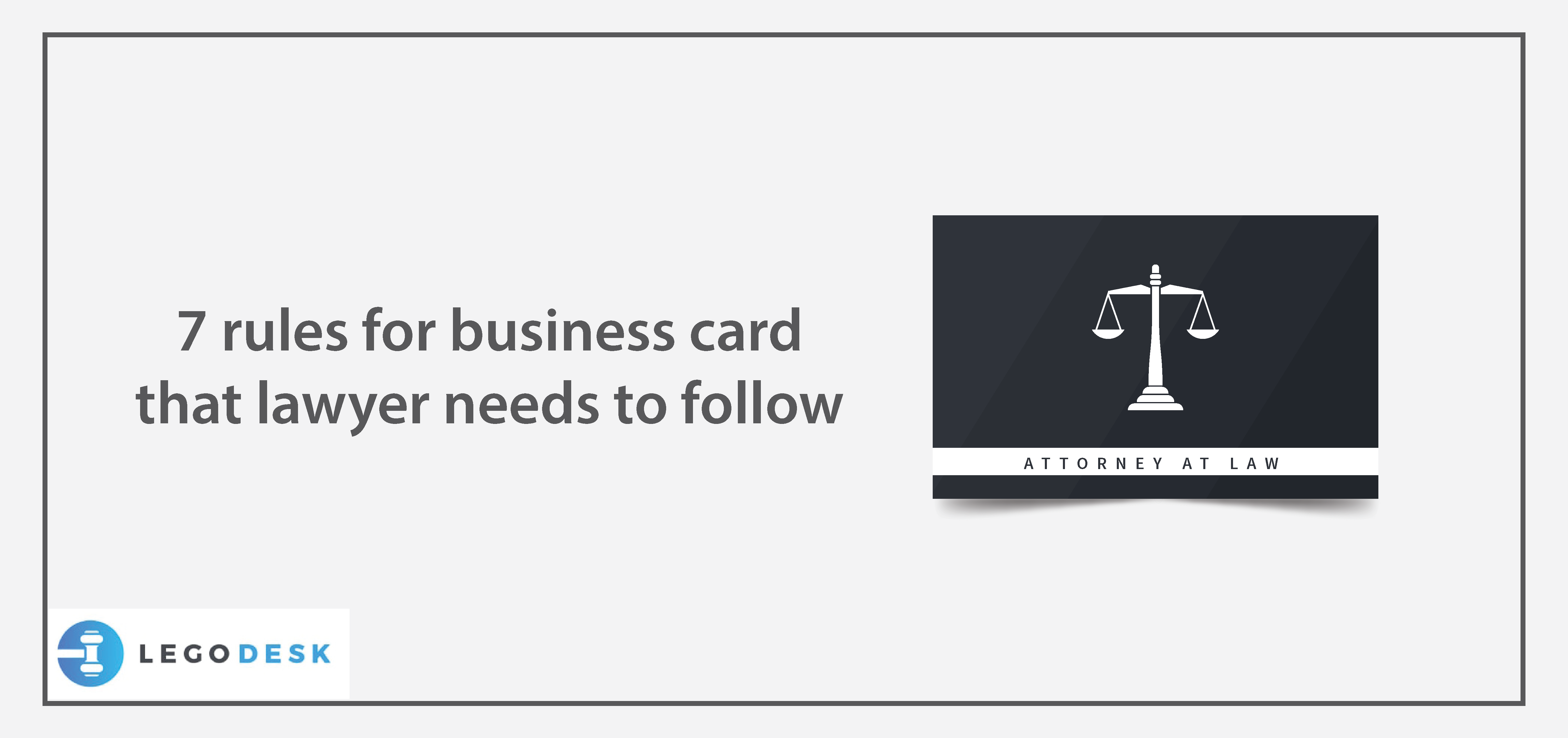 7 Attorney Business Cards Rules
