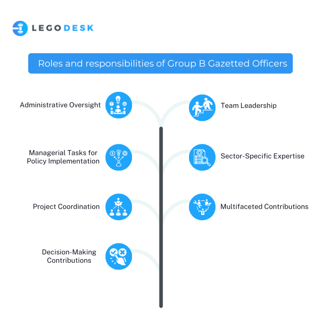 Roles and responsibilities of Group B Gazetted Officers